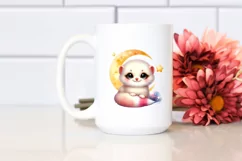 Colorful Baby Ermine on Moon and Stars | Sublimation | Product Image 2