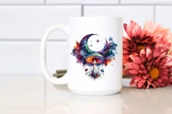 Colorful Watercolor Mushroom Splash | Sublimation Clipart Product Image 2