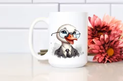 Funny Cute Swan Portrait Retro Clipart Product Image 2