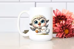 Funny Baby Owl Lamb | Clipart Product Image 2