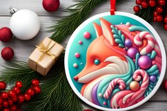 Round Christmas Ornament Sublimation|Clipart Product Image 2
