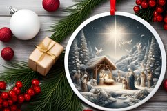 Round Christmas Ornament Sublimation|Clipart Product Image 2