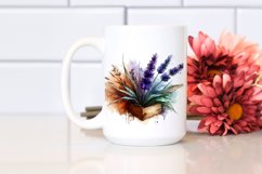 Abstract Wooden Stained Lavender Watercolor Splash Product Image 2