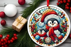 Round Christmas Ornament Sublimation|Clipart Product Image 1