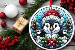 Round Christmas Ornament Sublimation|Clipart Product Image 1