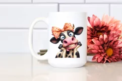 Cow Sublimation Clipart Crazy Funny Cow Portrait Product Image 2