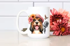 Baby Bloodhound Pop Singer Watercolor Splash Product Image 2
