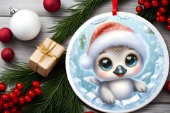 Round Christmas Ornament Sublimation|Clipart Product Image 2