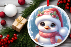 Round Christmass Ornament PNG Product Image 2