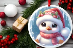 Round Christmas Ornament Sublimation|Clipart Product Image 2