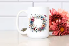 Colorful Floral Frame with Wild Flowers PNG Product Image 2