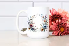 Colorful Floral Frame with Wild Flowers PNG Product Image 2