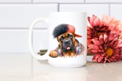 Mastiff Hip Hop Singer Watercolor Splash Product Image 2