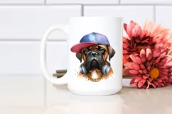 Mastiff Hip Hop Singer Watercolor Splash Product Image 2