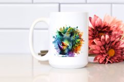 Vibrant Watercolor Rhino, Transparent PNG Product Image 2