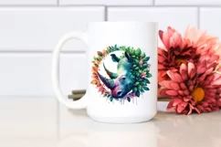 Vibrant Watercolor Rhino, Transparent PNG Product Image 2