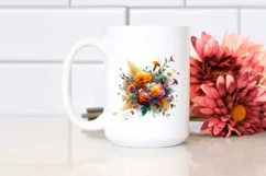 Colorful Abstract Bouquet with Gold Foil | Sublimation | Product Image 2