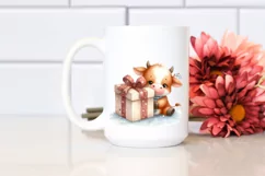 Baby Cow Winter PNG Product Image 2