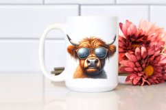 Cow Sublimation Clipart Highland Cow Portrait Product Image 2