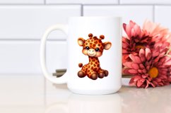 Vibrant Watercolor Colorful Sewed Plush Giraffe | Product Image 2