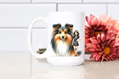 Shetland Sheepdog Big Eyes Watercolor Splash Product Image 2