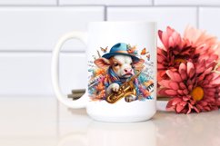 Colorful Baby Cow in Jazz Club PNG Product Image 2