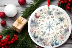 Round Christmass Ornament PNG Product Image 2