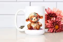 Vibrant Sewed Smiling Cute Lamb | Sublimation | Clipart Product Image 2