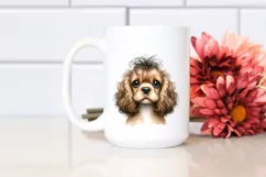 Funny Baby Cocker Spaniel Watercolor Clipart Product Image 2