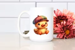Vibrant Brownish Cute Baby Duck | Clipart Product Image 2