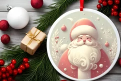 Round Christmas Ornament Sublimation|Clipart Product Image 2