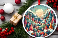 Round Christmas Ornament Sublimation|Clipart Product Image 2