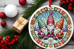 Round Christmas Ornament Sublimation|Clipart Product Image 1