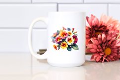 bouquet of Vibrant Primrose with Gold Foil | Clipart Product Image 2