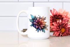 Abstract Metalic Dahlia Sticker | Clipart Product Image 2