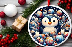 Round Christmas Ornament Sublimation|Clipart Product Image 2
