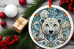 Round Christmas Ornament Sublimation|Clipart Product Image 1