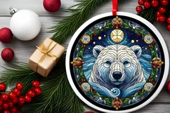 Round Christmas Ornament Sublimation|Clipart Product Image 1