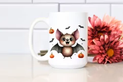Funny Watercolor Haloween Bat | Sublimation | Clipart Product Image 2