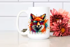 Quirky Fox Sunglasses Watercolor Product Image 2