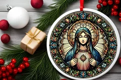 Round Christmas Ornament Sublimation|Clipart Product Image 1