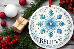 Round Christmas Ornament Sublimation|Clipart Product Image 2