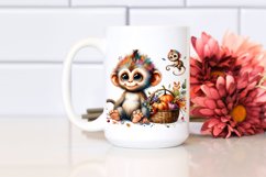 Colorful Quirky Baby Monkey | Clipart Product Image 2