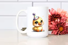 Funny Baby Duck with Party Hat PNG Product Image 2