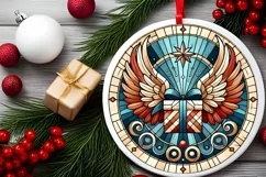 Round Christmas Ornament Sublimation|Clipart Product Image 1