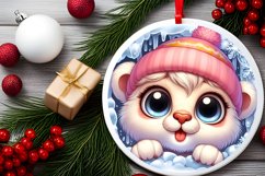 Round Christmas Ornament Sublimation|Clipart Product Image 2