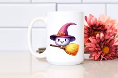 Funny Broom Watercolor Splash Clipart Product Image 2