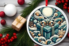 Round Christmas Ornament Sublimation|Clipart Product Image 2