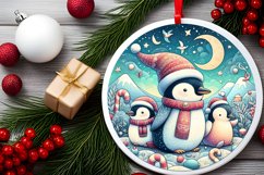 Round Christmas Ornament Sublimation|Clipart Product Image 2