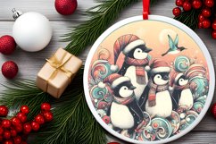 Round Christmas Ornament Sublimation|Clipart Product Image 2